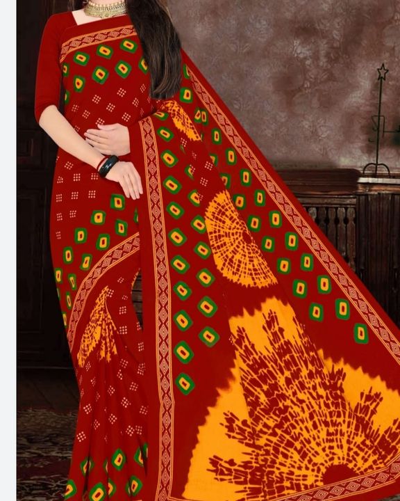 Printed cotton saree uploaded by business on 6/23/2022