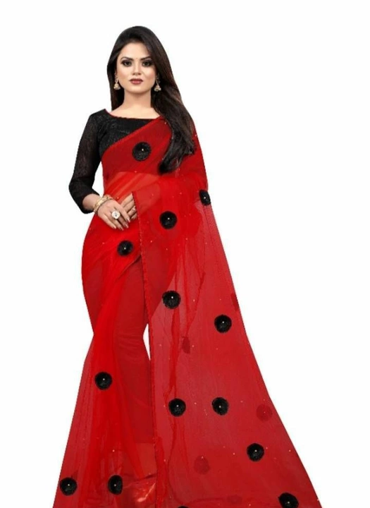 Stylish net Saree with Blouse. uploaded by business on 6/23/2022