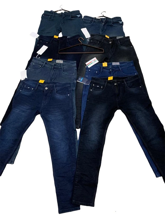 Post image Men's denim jeans with high quality washing.  Available in different colors and sizes. Comfort and narrow fit