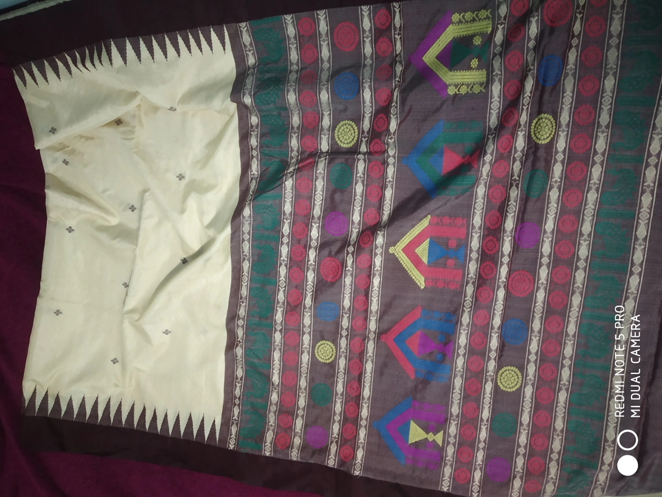 Handloom tussar kosa silk dola bedi design saree uploaded by Dd Handloom and Yarn on 6/23/2022