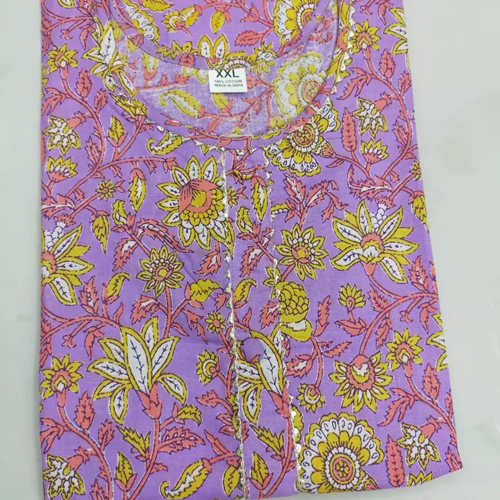 Heavy Cotton Block Printed Kurtis uploaded by GINNI TEXTILE on 6/23/2022