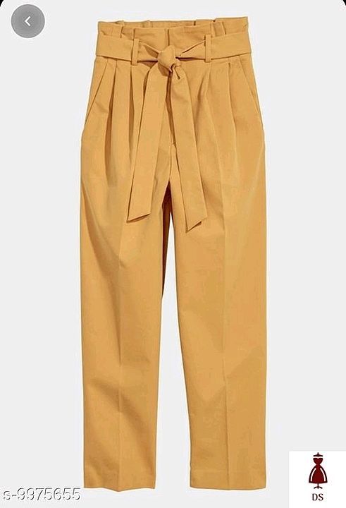 Comfy Feminine Women Women Trousers

Fabric: Crepe
Pattern: Solid
Multipack: 1
Sizes: 
S, M, L, XL
D uploaded by Ds fashion on 11/5/2020