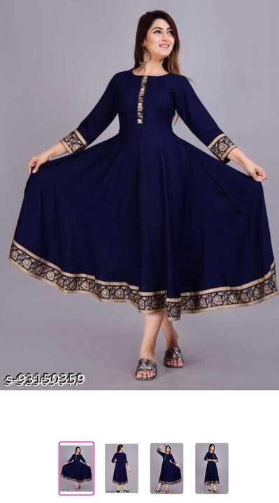 Long ground kurti uploaded by business on 6/24/2022