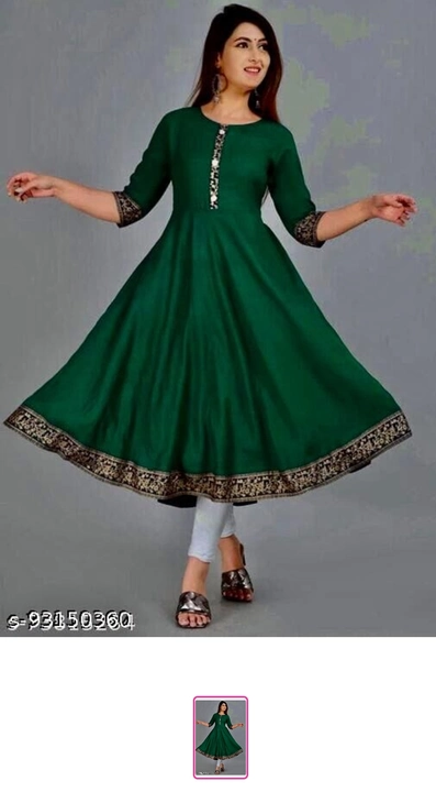 Long ground kurti uploaded by business on 6/24/2022