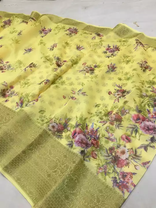 Cotton scurt border saree with digital print uploaded by Qayem fabrics on 6/24/2022