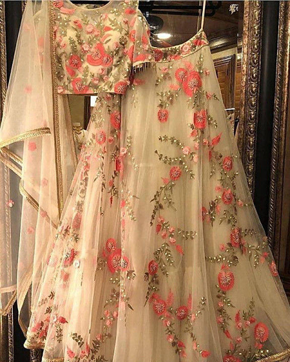 Heavy Embroidery Golden Lehenga Choli uploaded by Silky Collections on 6/19/2020