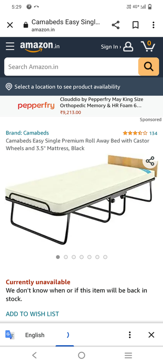 Folding bed uploaded by 8076163780Home appliances Super Deal on 6/24/2022