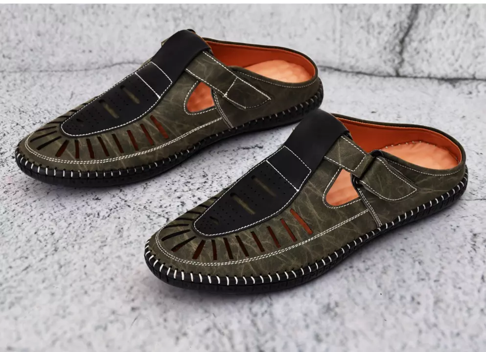 📣🥳Lazy21 Synthetic Leather Olive 💚 Velcro  Comfort  Fashionable Daily Wear Roman Sandals For Men uploaded by .lazy21.com on 6/24/2022