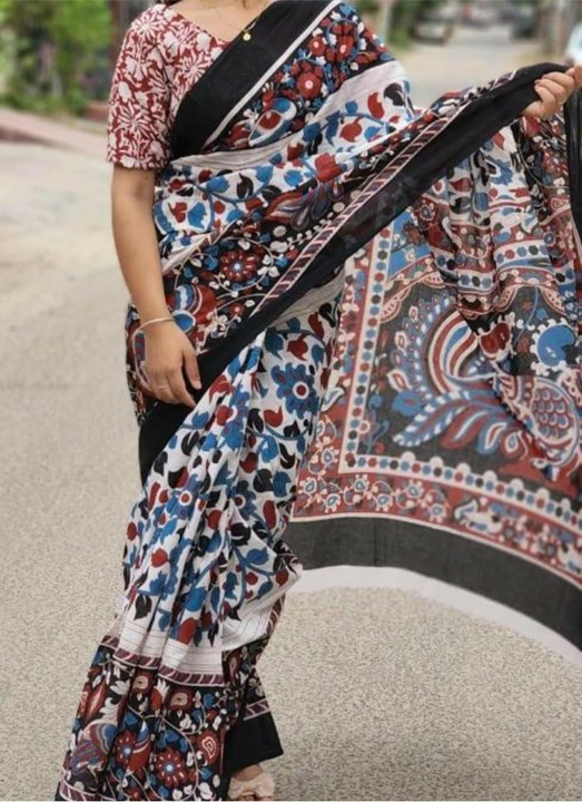 Post image Printed cotton sarees available with free shipping and cash on delivery available....