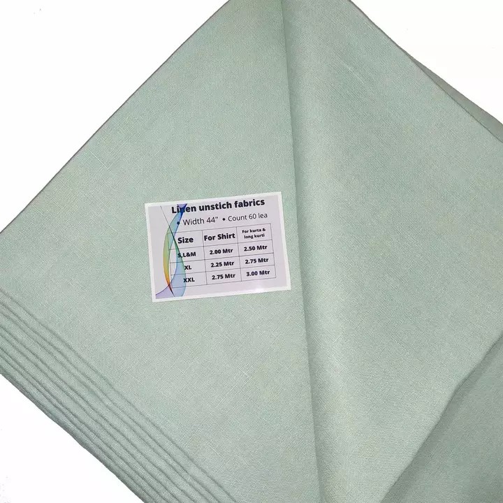 100% linen unstitched fabric 60 lea width 44 inch uploaded by TANA BAANA HANDLOOM on 6/24/2022