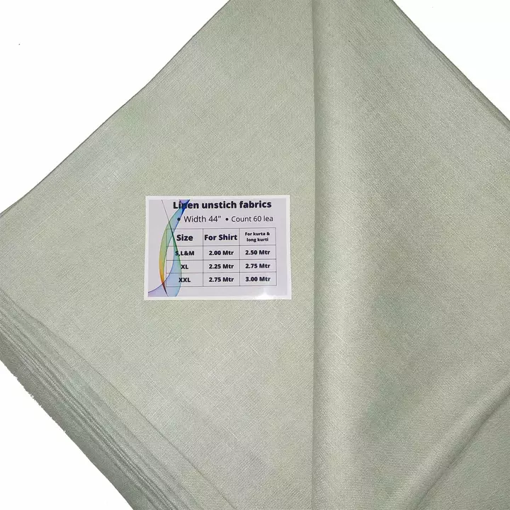 100% linen unstitched fabric 60 lea width 44 inch uploaded by TANA BAANA HANDLOOM on 6/24/2022
