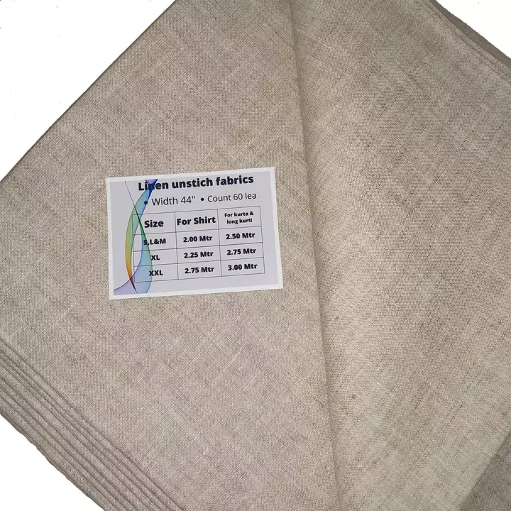 Handloom 100% linen fabric Lea 60, width 44 inch uploaded by TANA BAANA HANDLOOM on 6/24/2022
