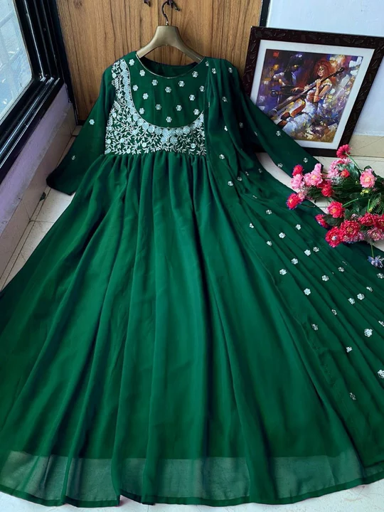 St🔥 *Hot and Latest Georgette designer Dress *🔥 uploaded by SN creations on 6/24/2022