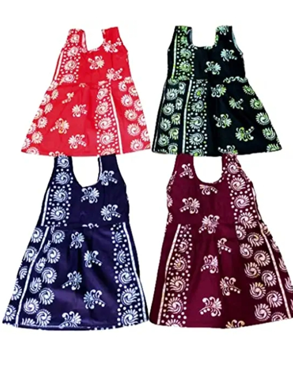 Batik printed frock for baby girls 1 to 4 years combo pack of 4  uploaded by business on 6/24/2022