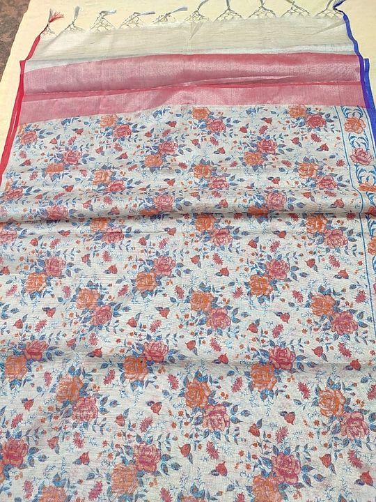 Tissu printed saree uploaded by business on 11/5/2020