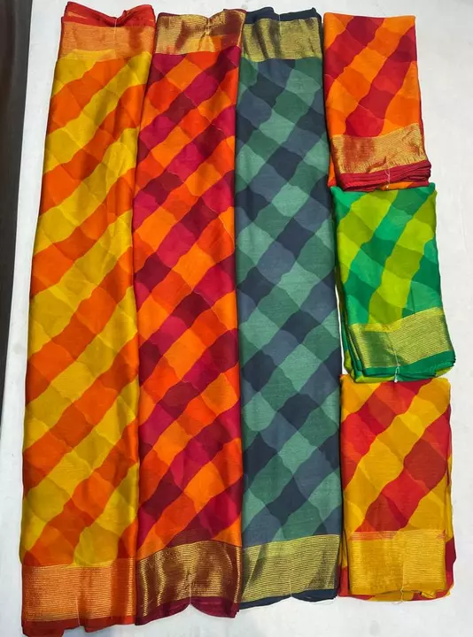 New letest बांधनी लेहरिया uploaded by Suraj textiles on 6/25/2022
