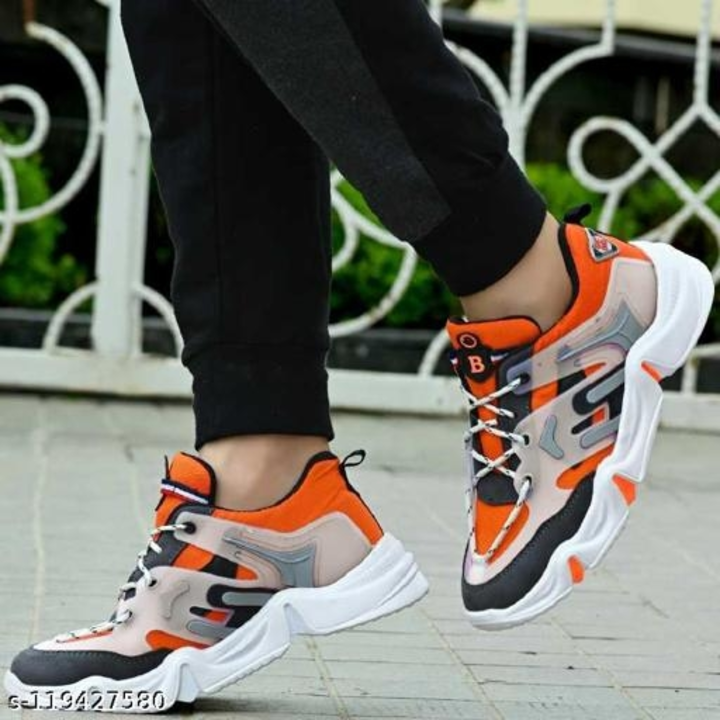 🎉🥳 Lazy21 Material::Mesh Orange 🧡 Comfort And Fashionable Slip On Lace up Trendy men Sports Shoes uploaded by .lazy21.com on 6/25/2022