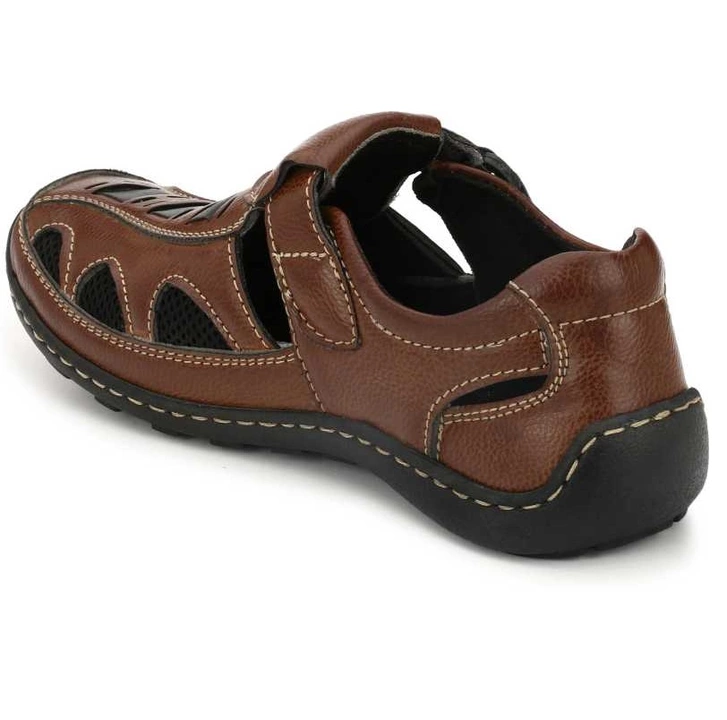 Lazy21 🥳 Synthetic Leather Brown 🤎 Comfort And Fashionable Daily Wear Roman Sandals For Men 😍🤩 uploaded by www.lazy21.com on 6/25/2022