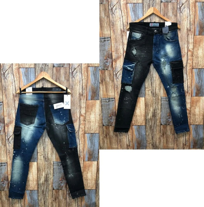 Denim cargo jeans uploaded by business on 6/25/2022
