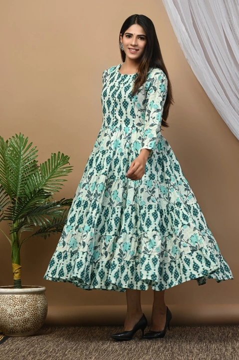 Crafted Pure Cotton Tunic Dresses In Frock Style*💃 uploaded by BLOCK PRINTS OF RAJASTHAN on 6/25/2022