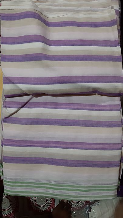 200 count handloom cotton stipe fabrics uploaded by Ganai Handloom on 11/5/2020