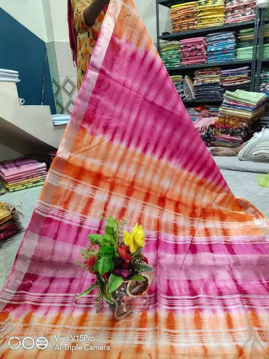 Post image New dzn Cotton linen Saree Sibori chunri dzn Price Only 900 Different Saree Return Available You can call me 6209712664