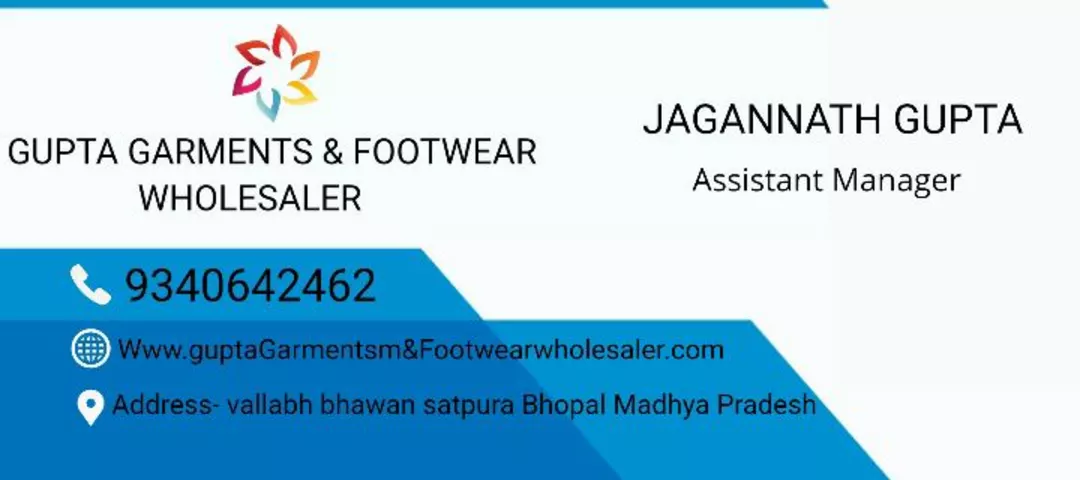 Visiting card store images of Gupta Garment 1st Copy Brand Wholesale 