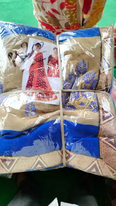 saree white blouse kadhai wali uploaded by Gupta Garment 1st Copy Brand Wholesale  on 6/25/2022