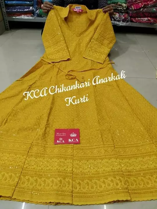 KCA Chikankari Anarkali Gown  uploaded by KCA Phulkari on 6/25/2022