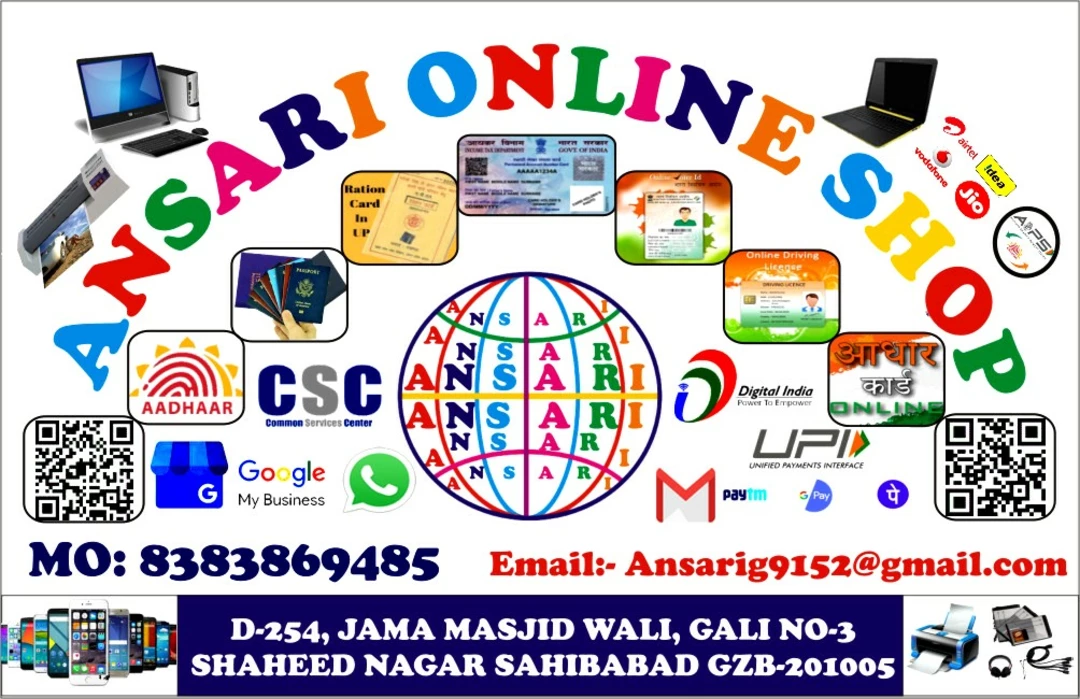 Post image Ansari Online Shop Visiting Card