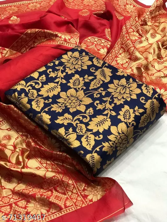 Luga Creation Fancy Banarasi silk Unstitched Dress Material uploaded by Luga Creation on 6/26/2022