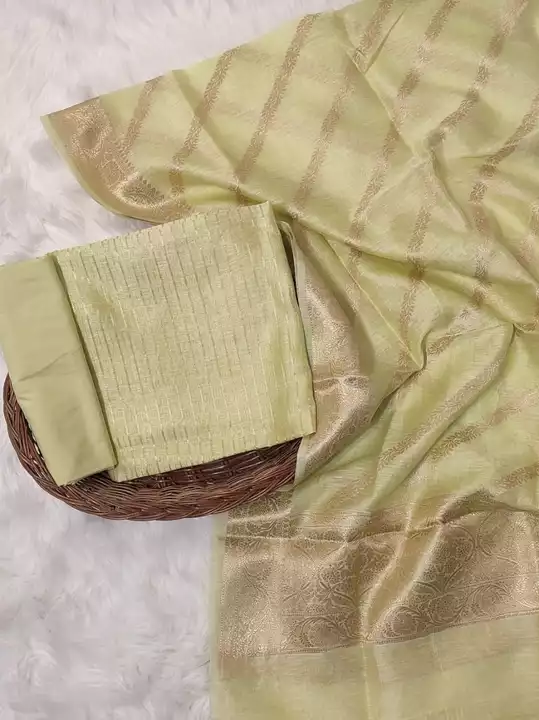 BANARASI PURE LINEN WITH ZARI WEAVING SUITS uploaded by business on 6/26/2022