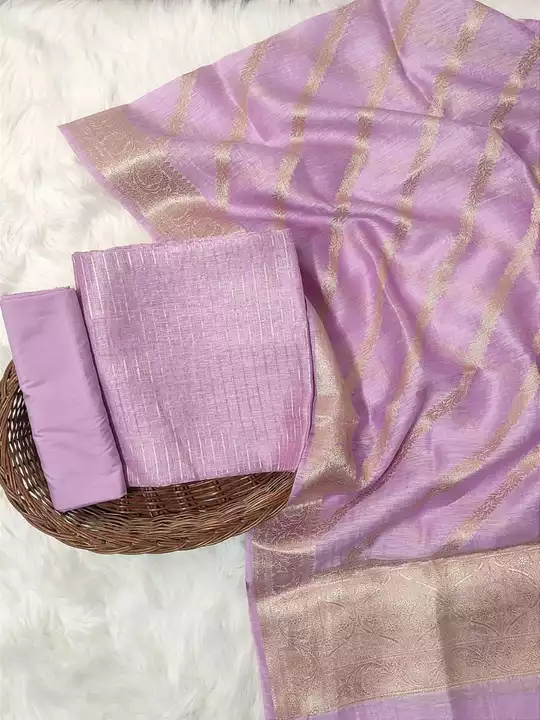 BANARASI PURE LINEN WITH ZARI WEAVING SUITS uploaded by business on 6/26/2022