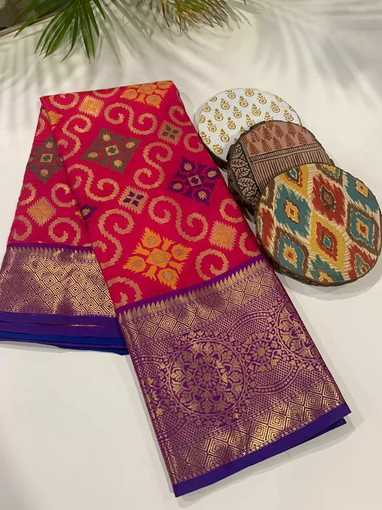 Pratheeka Soft Banarasi Handloom Ikkat Weaving Soft Silk Saree uploaded by business on 6/27/2022