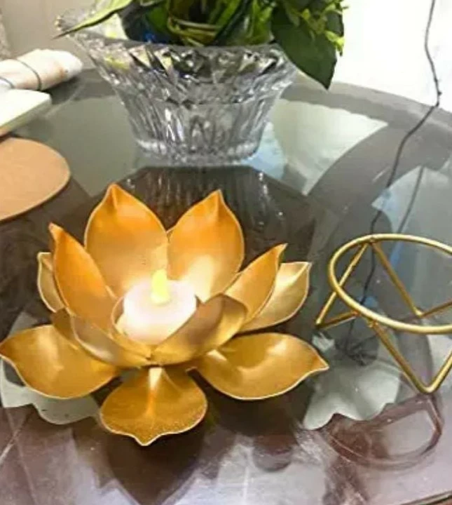 Lotus shape tea light holder  uploaded by MUSHERRAT POOJA ARTICALS on 6/27/2022