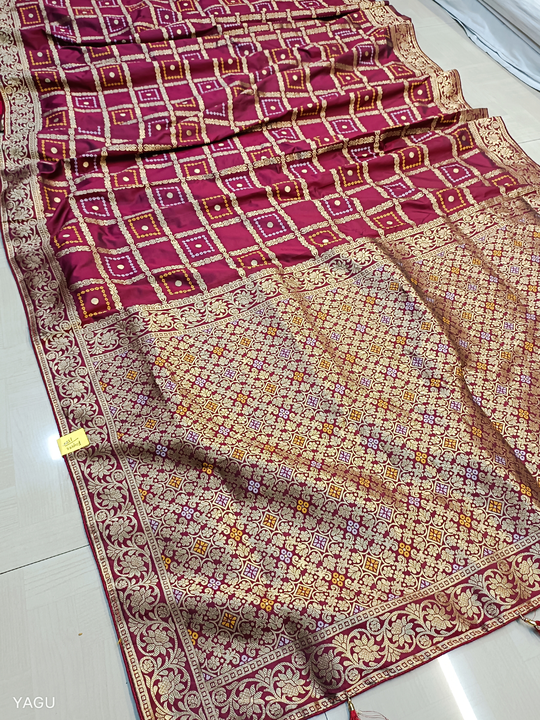 Soft bandhani silk saree uploaded by business on 6/27/2022