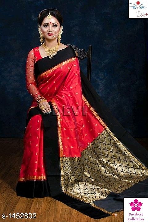 Post image Catalog Name :*Fancy Kanjivaram Silk Woven Sarees

Fabric: Saree - Kanjivaram Silk, Blouse -  Kanjivaram Silk

Size: Saree Length - 5.5 Mtr Blouse Length - 0.8 Mtr

Work: Woven