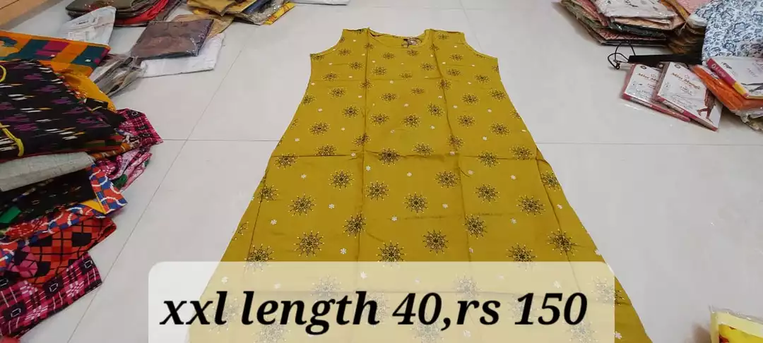 Post image 🥳🥳🥳🥳🥳🥳🥳🥳*BEST CLEARANCE SALE* 🥳🥳🥳*🥳🥳🥳🥳

*L,XL,XXL- SIDE-OPEN AND UMBRELLA KURTIS*

*FABRIC- *COTTON TWO TONE AND RAYON* 

*SIZE - L, XL, XXL-SIDE OPEN*

 *BUST SIZE* 

*L        -36 INCH ** 
*XL      -  38 INCH*
*XXL    -40 TO 42 INCH* 


*PRICE- 125,150,200 +30 SHIPPING SHIPPING TN*

*TAKE 3 pic*
*TAMILNADU SHIPPING CHARGE 50 *

*🚚READY TO DISPATCH🚚*