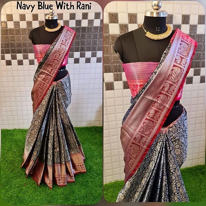 Banarasi Handloom very soft silk silvar Weaving Saree uploaded by business on 11/6/2020