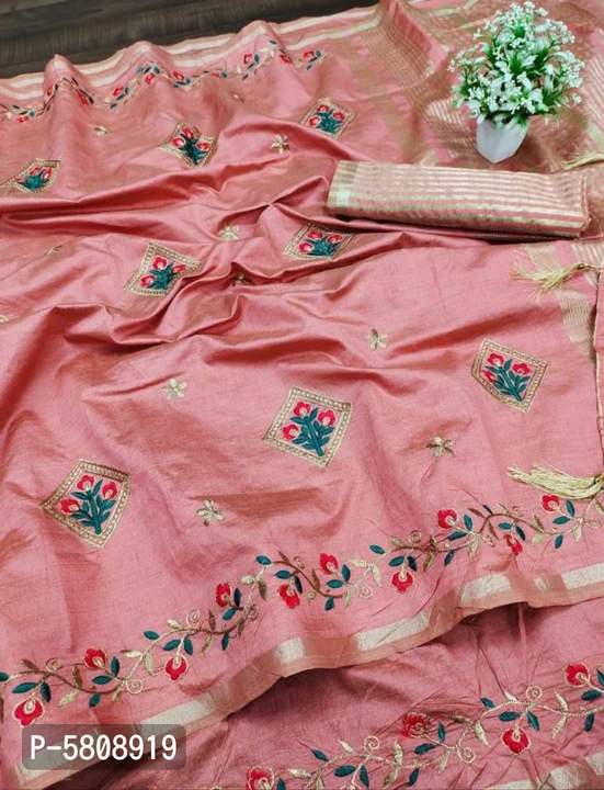 Product image of Women's Assam Silk Saree With Embroidery Work

 Color:  Pink

 Fabric:  Pure Silk

 Type:  Saree wit, price: Rs. 900, ID: women-s-assam-silk-saree-with-embroidery-work-color-pink-fabric-pure-silk-type-saree-wit-772438b4