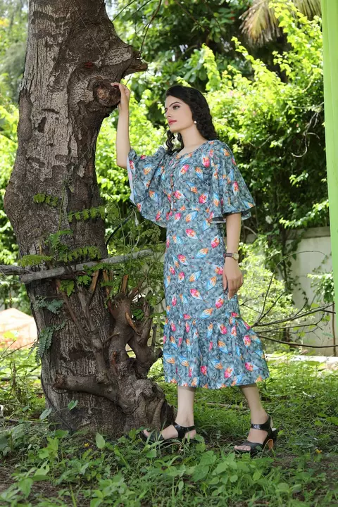 Multi Color Heavy Georgette Dress uploaded by JENISHA TEXTILE on 6/28/2022