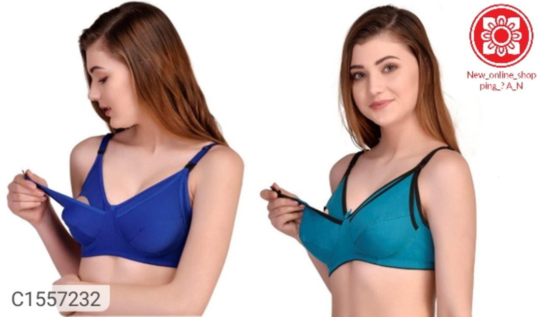 *Product Name:* Women's Poly Cotton Solid Feeding Bra Buy 1 Get 1 Free uploaded by business on 6/28/2022