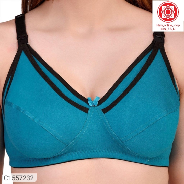 *Product Name:* Women's Poly Cotton Solid Feeding Bra Buy 1 Get 1 Free uploaded by business on 6/28/2022