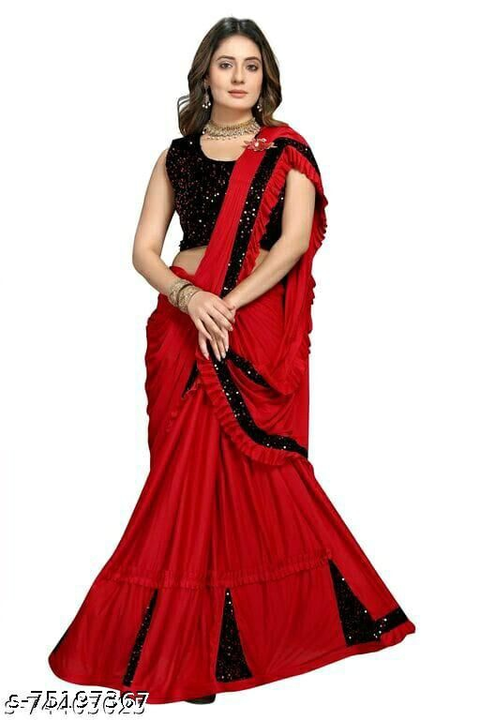 New design party wear sarees ❤️❤️ uploaded by business on 6/28/2022