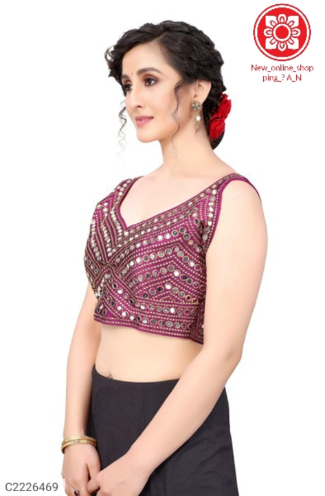 Product Name:* Trendy Embroidered Silk Blend Blouses uploaded by business on 6/28/2022