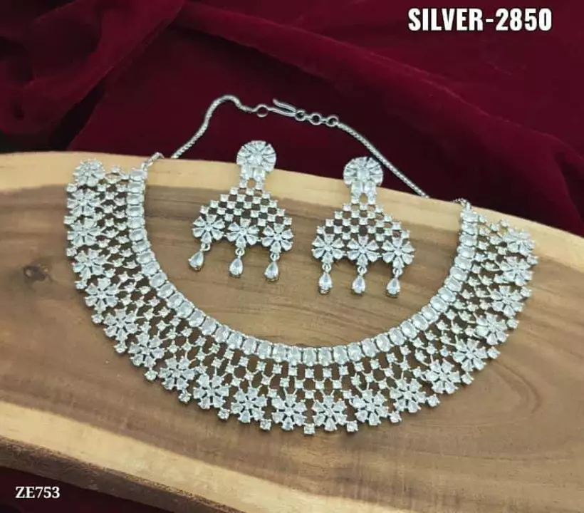 **Cash On Delivery Available*

*Catalog Name: *Cz chocker set *

exclusive chocker set in silver p uploaded by SN creations on 6/29/2022