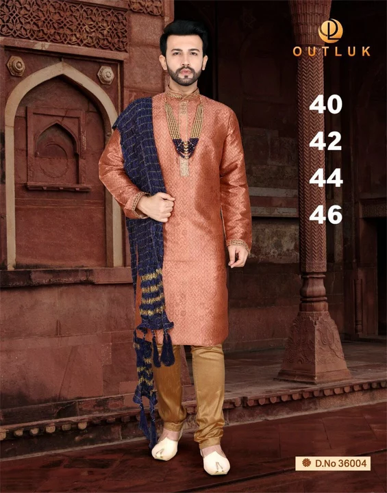 🔸 Fabric Details 🔸 ▪Kurta Fabric :- Self work Jacquard Silk with Embroidered Work Shyam ▪Pajama uploaded by SN creations on 6/29/2022