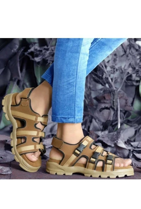 📣🥳 Lazy21 Synthetic Leather Tan 🤎 Comfort And Fashionable Trendy Velcro Daily Wear Men 😍 Sandals uploaded by www.lazy21.com on 6/29/2022