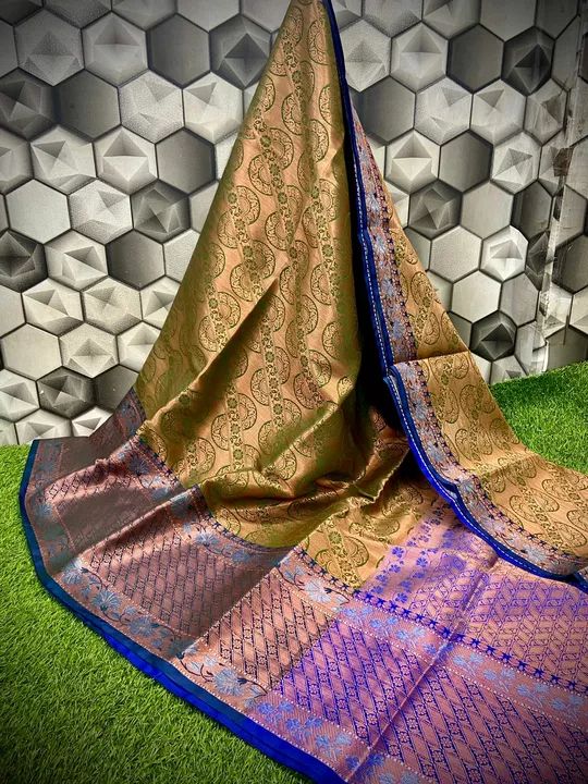Post image Hey! Checkout my updated collection Banarasi copper zari taffeta silk sari.