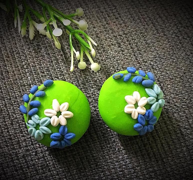 Polymer clay studs uploaded by business on 11/6/2020